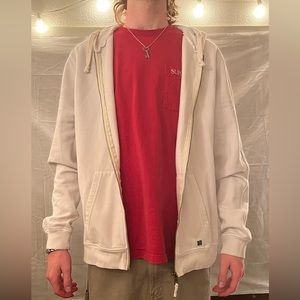 Men’s Desert Dunes Zip Up - White - XL